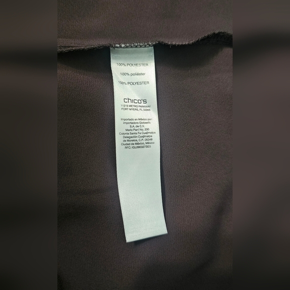 Chico's Brown 3/4 Sleeve Blouse Size M/8 - Picture 5 of 5